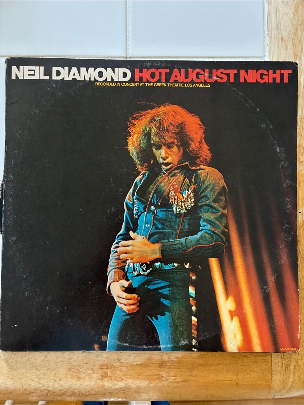 Neil Diamond "Hot August Night" Vinyl Album - Black & Orange Cover